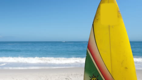 View-of-surfboard-on-the-beach