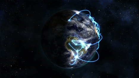 Animierte-Erde-Rotiert-Mit-Wolken-Und-Blauen-Links,-Bild-Von-Nasa.org.