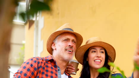 Smiling-couple-drinking-coffee