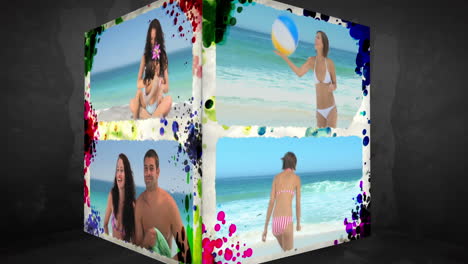 3D-Animationswürfel-Für-Den-Strandurlaub-Der-Familie