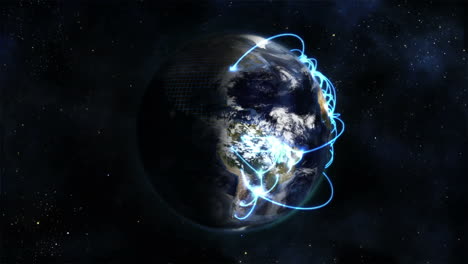 NASA.org''s-Earth-image-shows-a-cloudy,-shaded-globe-with-blue-connections-and-stars.