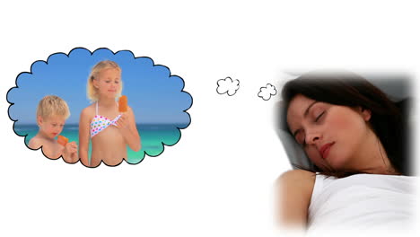 Woman-dreaming-about-her-children