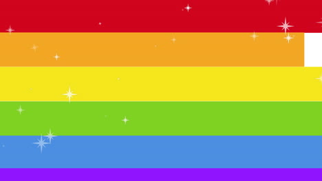 Animation-of-pride-lgbtq-text-and-stars-falling-over-rainbow-background