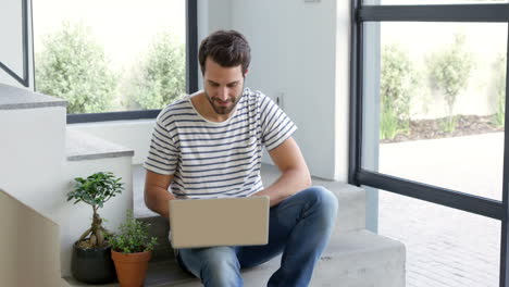 Man-is-using-his-computer-