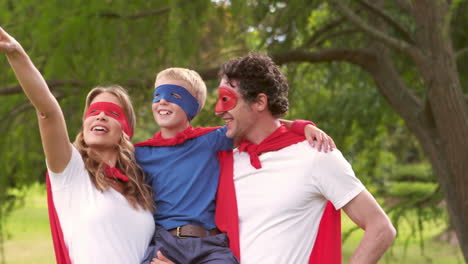 Family-pretending-to-be-superhero