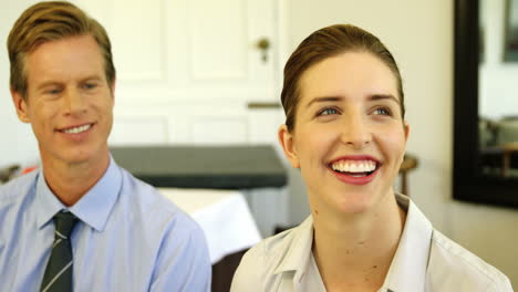 Business-team-having-a-meeting-in-restaurant