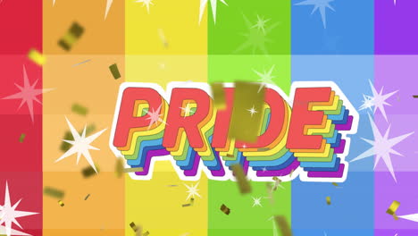 Animación-Del-Texto-Del-Orgullo-Lgbtq-Y-Confeti-Cayendo-Sobre-El-Fondo-Del-Arco-Iris