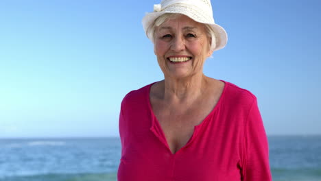Senior-woman-at-the-beach