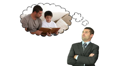 Businessman-remembering-the-time-spent-with-his-son