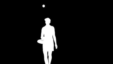 Digitalvideo-Einer-Tennisspielerin,-Die-Mit-Einem-Ball-Spielt
