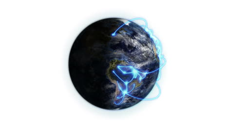 Herausgezoomte-Erde-Mit-Blauen-Verbindungen-Und-Ziehenden-Wolken,-Bild-Von-Nasa.org.
