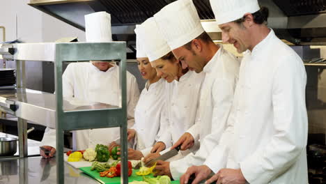 Cocinar-Gourmets-Preparando-Una-Ensalada