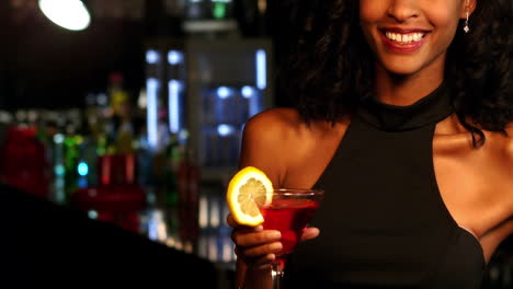 Attractive-woman-having-a-cocktail