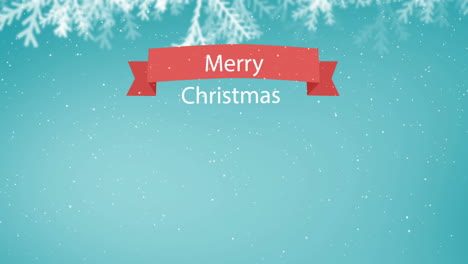 Animation-of-merry-christmas-wish-against-clear-sky