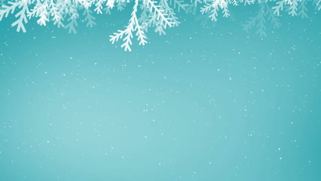 Animation-of-snowflakes-against-clear-sky