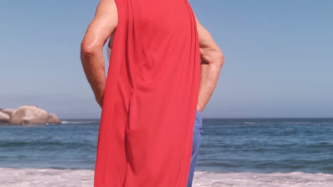 Fancy-dress-mature-man-looking-the-sea-