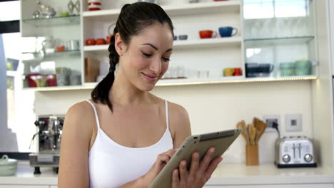 Woman-using-a-tablet