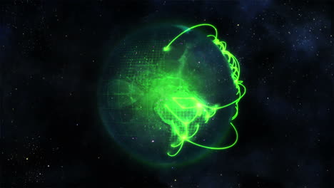 Animated-green-planet-globe-with-connections