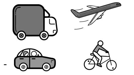 Illustration-of-transportation-icon-set