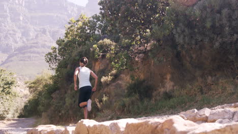 Woman-jogging-in-the-countryside