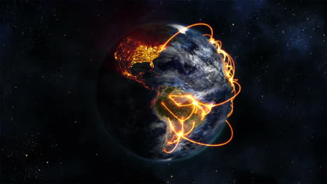 Animated-Earth-with-orange-connections-and-clouds,-image-courtesy-of-Nasa.org.