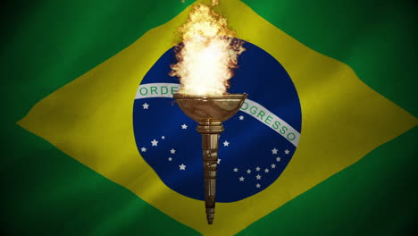 Antorcha-Olímpica-Ardiendo-Contra-La-Bandera-Brasileña