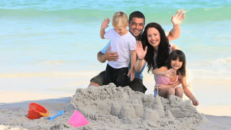 Digital-Generierte-Hände,-Die-Ein-Foto-Der-Familie-Machen