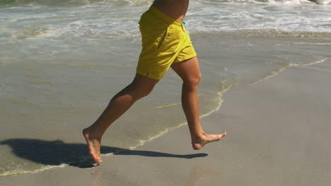 Man-running-on-the-beach