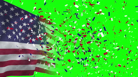 Video-of-American-flag-and-confetti
