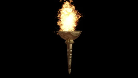 Olympic-torch-burning-against-black-background