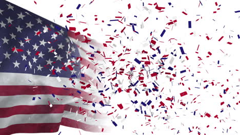 Video-of-American-flag-and-confetti
