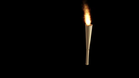 Olympic-torch-burning-against-black-background