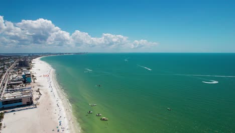 Drone-aerial-shot-of-Fort-Myers-Beach-in-Florida-on-a-sunny-day