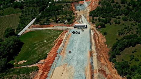 Road-Construction-Progress-with-Heavy-Machinery-viewed-form-Above