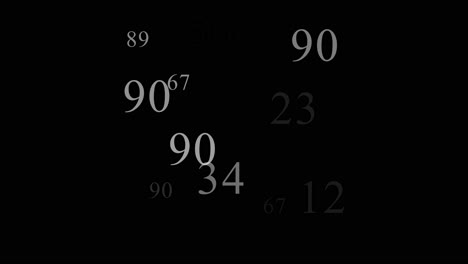 Zahlencode-Mit-Zahlendarstellung-In-Weiß-Auf-Schwarzem-Hintergrund