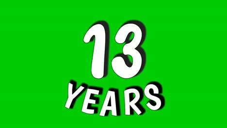 12-years-digit-animation-motion-graphics-on-green-screen