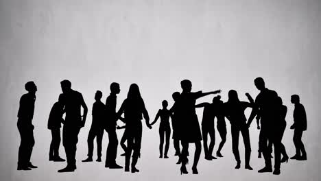 3D-People's-silhouettes-dancing-and-having-fun-on-white-background