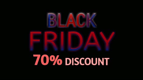 Black-Friday-Sale:-70-%-Rabatt-Auf-Neontextanimation,-Motion-Graphics-Banner-Zeichen-Für-Werbevideos