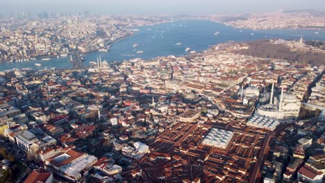 Breites-Panorama-Der-Skyline-Von-Istanbul