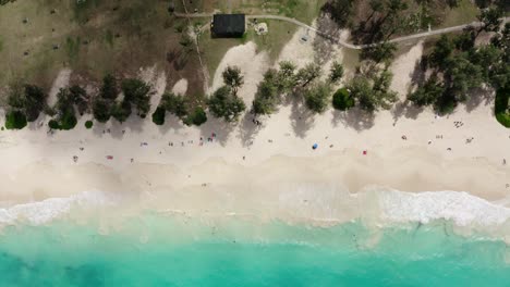 Draufsicht-Auf-Den-Waimanalo-Beach-An-Der-Küste-Von-Oahu