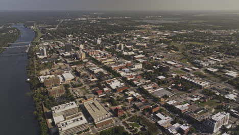 Augusta-Georgia-Aerial-v46-high-altitude-birds-eye-view-drone-flyover-Savannah-river-capturing-historic-downtown-cityscape-from-above-during-daytime---Shot-with-Mavic-3-Pro-Cine---October-2023