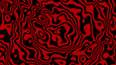 Roter-Und-Schwarzer-Abstrakter-Hintergrund-Mit-Dynamischen-Wirbeln---Hypnotische-Flüssigkeitsbewegung-In-Farbenfrohem-Retrodesign