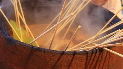 Sichuan-Hot-Pot-cooking-at-table-side