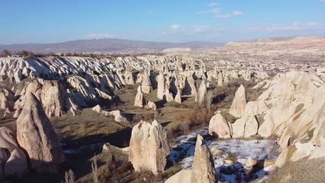 Cappadocia-Turkey's-Fairy-Chimneys:-Geological-Pillar-Rock-Formations-Formed-by-Erosion