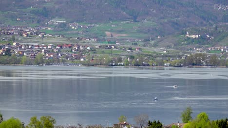 View-of-Lake-Caldonazzo-in-the-Valsugana-Valley,-Trentino,-South-Tyrol