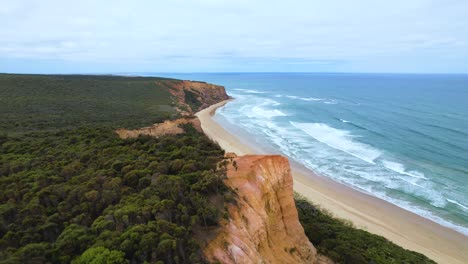 4K-Drone-video-coming-back-over-the-cliff-edges-at-Point-Addis-on-the-Great-Ocean-Road-in-Victoria-Australia