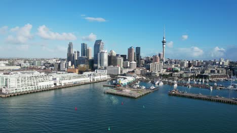 Auckland-CBD-Skyline-With-Famous-Sky-Tower-In-New-Zealand