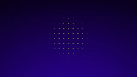 Animation-of-circles-and-dot-pattern-moving-on-blue-background
