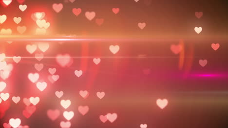 Animation-Von-Herzsymbolen-über-Roten-Lichtpunkten