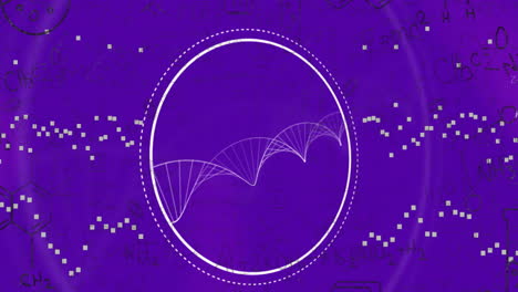 Animation-of-dna-strand-and-shapes-over-chemical-equations